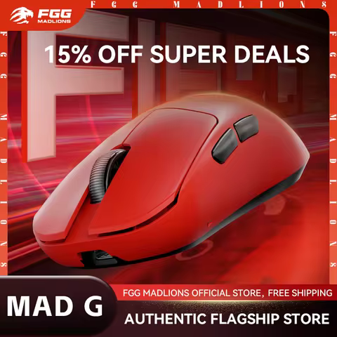 FGG MADLIONS MAD G PRO Wireless Maouse Lightweight Wired Gaming Mouse PAW 3395 Optical Micro Switch 