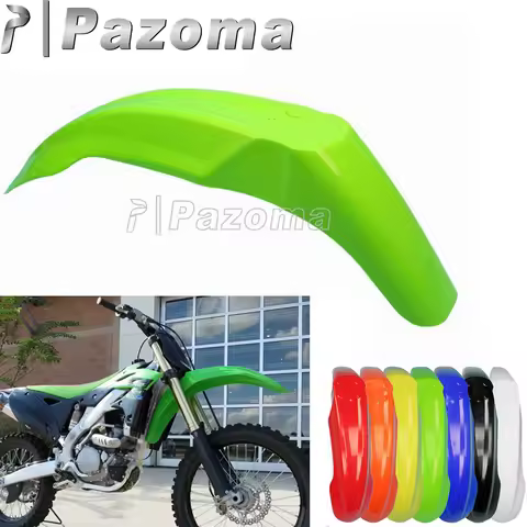 PAZOMA Green Motorbike Supermoto Universal Front Fender Mudguard for Kawasaki KX125 KX250 KX500 KDX2