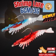 【Umpan udang tiruan】6cm 3g Fishing Lure bait lead soft shrimp fake bait umpan casting