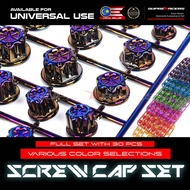 Universal Use I Titanium Motorcycle Cover Screw Cap Nut I 30 PCS I OT-SCV01 M:UNI