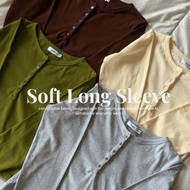 (S-4XL) Olive Soft Long Sleeve T-Shirt With Buttons Cotton Long Sleeve T Shirt Women
