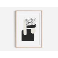 Tranh treo tường | Tranh nghệ thuật trừu tượng - Black Abstract Art Print Black and White Abstract A
