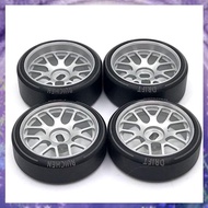4Pcs Metal Wheel Rim Hard Plastic Drift Tire Tyres for 284131 K969 K989 P929 Mini-Z 1/28 RC Car Upgr