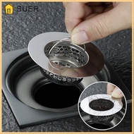 SUER Sink Strainer, With Handle Anti Clog Drain Filter, Usefull Black Floor Drain Hair Clean Up Mesh Trap Kitchen Bathroom Accessories