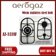 Aerogaz AZ-333F -90cm stainless steel hob | 3 burner | Local warranty | Free Delivery |
