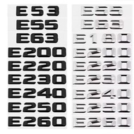 Car Tail Letter Number Emblem Sticker Rear Trunk Badge Decal for Mercedes Benz E Class E53 E55 E63 E