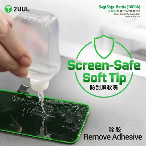 2UUL CL51/CL52 Solvent Bottle 50ml Soft Tip Liquid Dispenser for Mobile Phone Repair Cleaning Alcoho
