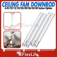 Fan Rod For Ceiling Fan Universal Fit Most Ceiling Fan Model 6/8/10/12/18/24/30/36/42/48 Inches Long
