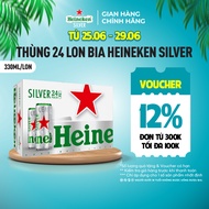 Thùng 24 lon bia Heineken Silver 330ml/lon