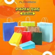 Kraft Paper Beg Party Colourful Multifunction Doorgift with Handle Gift Paper Bags Beg Kertas Goodie