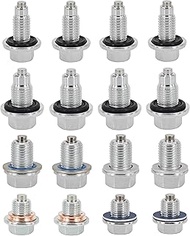Dsnaduo 4PCS M12x1.75MM, 4PCS M14x1.5MM, 4PCS M14x1.5MM, 4PCS M12x1.25MM, Magnetic Engine Oil Drain