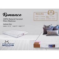 自己运输送货Fibre Star Romance 100% Full Coconut Fibre 3'x4''/ Queen/King Size 7" Mattress Romance 双人单人椰丝床