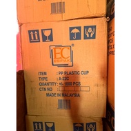 [ 1000pcs± ] EC A-22 PP Cup without Lids / 22oz drinking cup / cawan plastik tanpa tudung