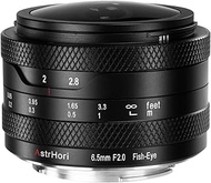 AstrHori 6.5mm F2.0 APS-C 192° Ultra Wide Circular Fisheye Lens Manual Focus Lens for Sony E Mount M