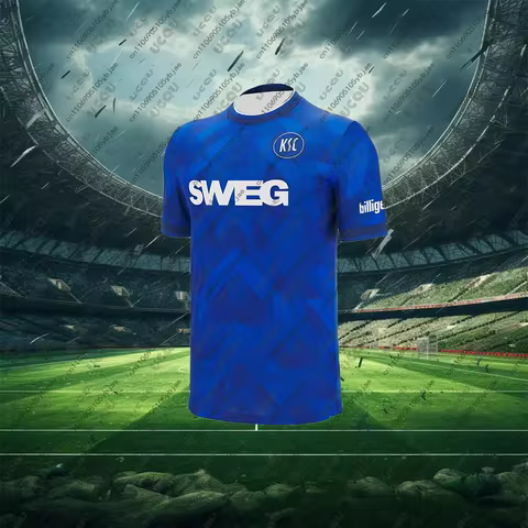 2025-26 Mens Kids Boys Germany Male Breathable Football Jersey Home Soccer Game Sport Karlsruher S-S