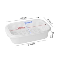 ZHANGRONGTU | Rectangle Double Layer Plastic Strainer Basket