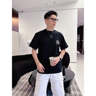 Moncler2026 Mengkou 2026 Round Neck Short-Sleeved T-Shirt Couple Style Men Style High-End Thick Impe