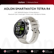 Aolon Tetra R4 Smart Watch 46mm AMOLED Display AOD HD Bluetooth Call 100+ Sports Modes Flashlight Sp