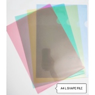 5pcs Mix Colour Folder L Shape A4 Document Files