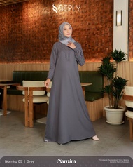 Gamis Seply Namira 05 Milo Maroon Black Grey Stone Wash Silver Grey/Gamis Seply Terbaru