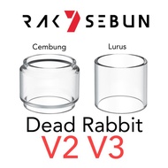 Dead Rabbit v2 RTA glass kaca gelas replacement cembung lurus HRST