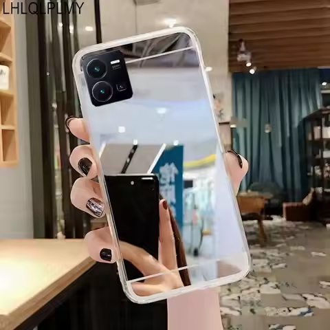 Makeup Mirror Bling Silicone Case For Vivo Y15S Y36 Y27 V29 V27E V27 V30 Pro 5G Y16 Y27S Y02S V23E Y