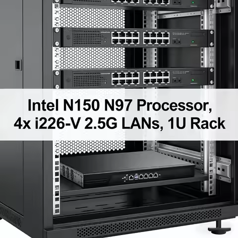 1U Firewall Appliance Intel N150 N97 4 x i226-V 2.5GbE LAN VPN Router PC OPNsense Hardware for Homel
