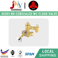 DOE DE601 NH Concealed Duct Type Manual WC Flush Valve With Piston Push Button Vacuum Breaker Stop V