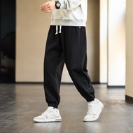 กางเกงผู้ชาย Jogger กางเกงผ้าฝ้ายขนาดบวก6XL 7XL 8XL สีดำ2022กางเกง Streetwear ฤดูใบไม้ผลิฤดูร้อนสบาย