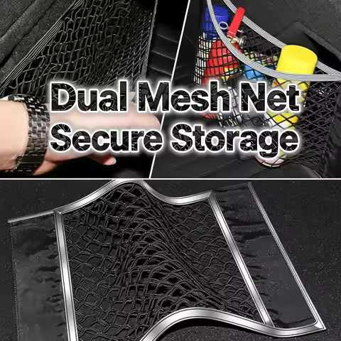 Universal Car Storage Bag Double Mesh Trunk Storage Net Car Built-in Storage Bag