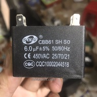 Tụ CBB61 tụ quạt giàn nóng điều hòa tụ quạt hơi nước chân cắm tụ điều hòa 1uf 1.2uf 1.5uf 2uf 2.5uf 