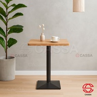 Cassa CAFET Melamine Square Rectangular Dining Cafe Table with Metal Leg (Meja Cafe)