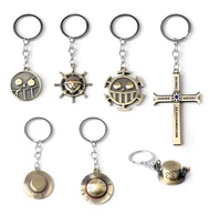 Devil Fruit Keychain 7pcs,Anime One Luffy Piece Ace Trafalgar Law Zoro Dracule Mihawk Cosplay Alloy 