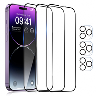 3 Pack Full Coverage Screen Protector Camera Lens For iPhone 14 13 11 12 15 Pro Max