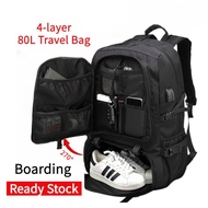 [Delivery within 24 hours]MY available 50-80L travel bagpack expandable waterproof hiking Backpack w