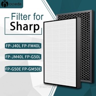 FZ-F40SFE Replacement HEPA Carbon Filter for Sharp Air Purifier FP-J40L FP-FM40L FP-F40E FP-JM40L FP