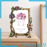 [HOMYL2] 4x6 Picture Frame, Flower Picture Frame, Style Ornate Flower Picture Frame, 4x6 Picture Fra
