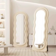 Elegant Standing Mirror Full Length Mirror  with Wavy Design  Floor Mirror  for Bedroom and Dressing