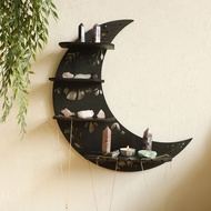 Ready Stock 29 * 39CM New Product Crescent Wooden Stairs Crystal Candle Holder Wall Pendant Simple H