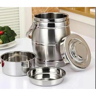 2.2 liter stainless steel food container double layer handle cooker/ spill-proof stainless steel ric