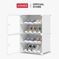 【COD】AONEZ 4-6 Susun Rak Sepatu Kotak Sepatu Transparan Tebal Serbaguna Shoes Box Tempat Penyimpanan