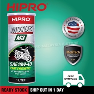 Hipro Motoz M3 Sae 10W-40 1L Part Synthetic 4T Motorcycle Engine Oil (Semi Synthetic) | Api Sm, Jaso Ma2