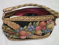 [Think Bee!] Black &amp; Gold Fruit Pattern Weave Bag