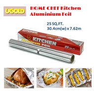 HOME CHEF Kitchen Aluminium Foil 25 Sq.Ft (30.4cm (w) x 7.62 metres)