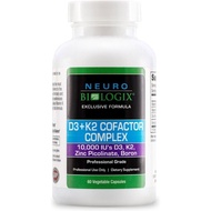 D3+K2 Cofactor Complex - Helps Maximize Vitamin D Benefits for Bone, Heart & Immune Support - Formul