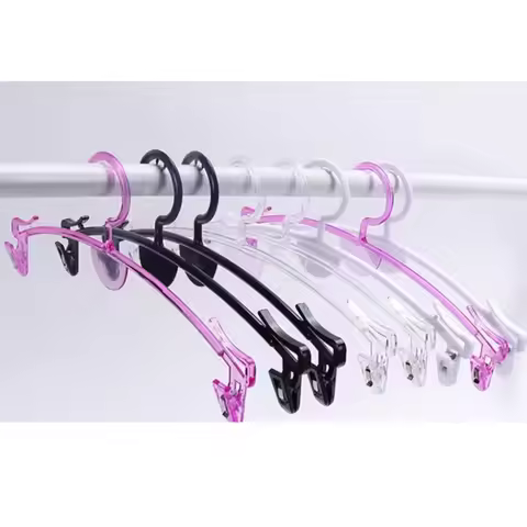 10Pcs Plastic Clip Underwear Violet Black Transparent Bra Frame Holder Rack Underpants Hanger Shop S