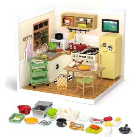 Robotime Rolife Super Store Series Plastic 3D Puzzle DIY Miniature Dollhouse Kit Building Block Sets