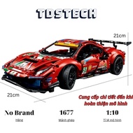 Mô Hình Lắp Ráp Siêu Xe Technic Ferari 488 Gte Af Corse Tỉ Lệ 1:10 Sku #51 1677 Pcs Bảo Hành 1:1 Bởi