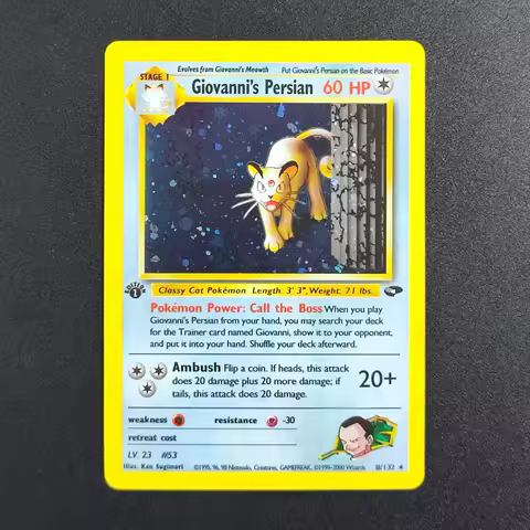 DIY Proxy Pokemon TCG Pocket Card 2000 P.M Giovannis Persian 8 Super Rare Collectibles Card Single C