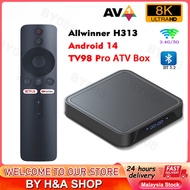 2024 NEW TV98 PRO TV Box Android 14 TV Box 8K Ultra HD STB 8GB+128GB Turns TV into Smart TV Connected Portable